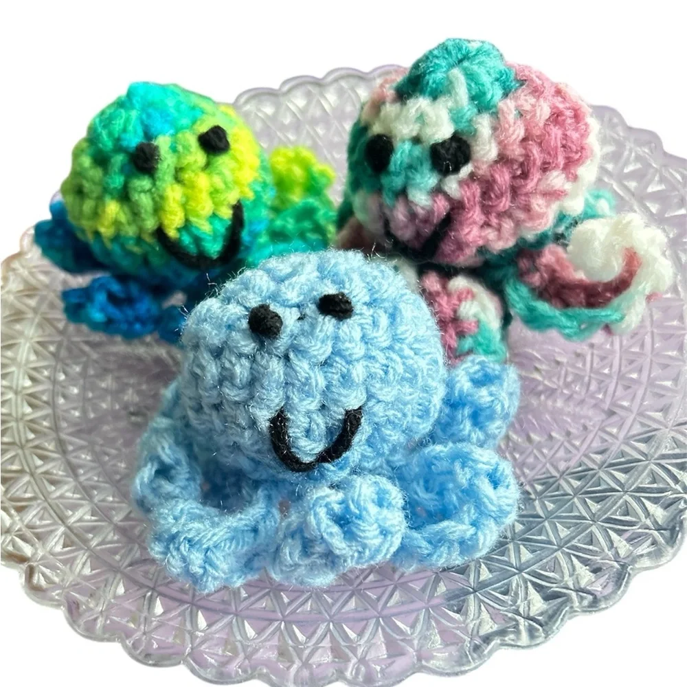 Hand Crafted Crochet Cat Toys Potent Organic Catnip Octopus Interactive Toys
